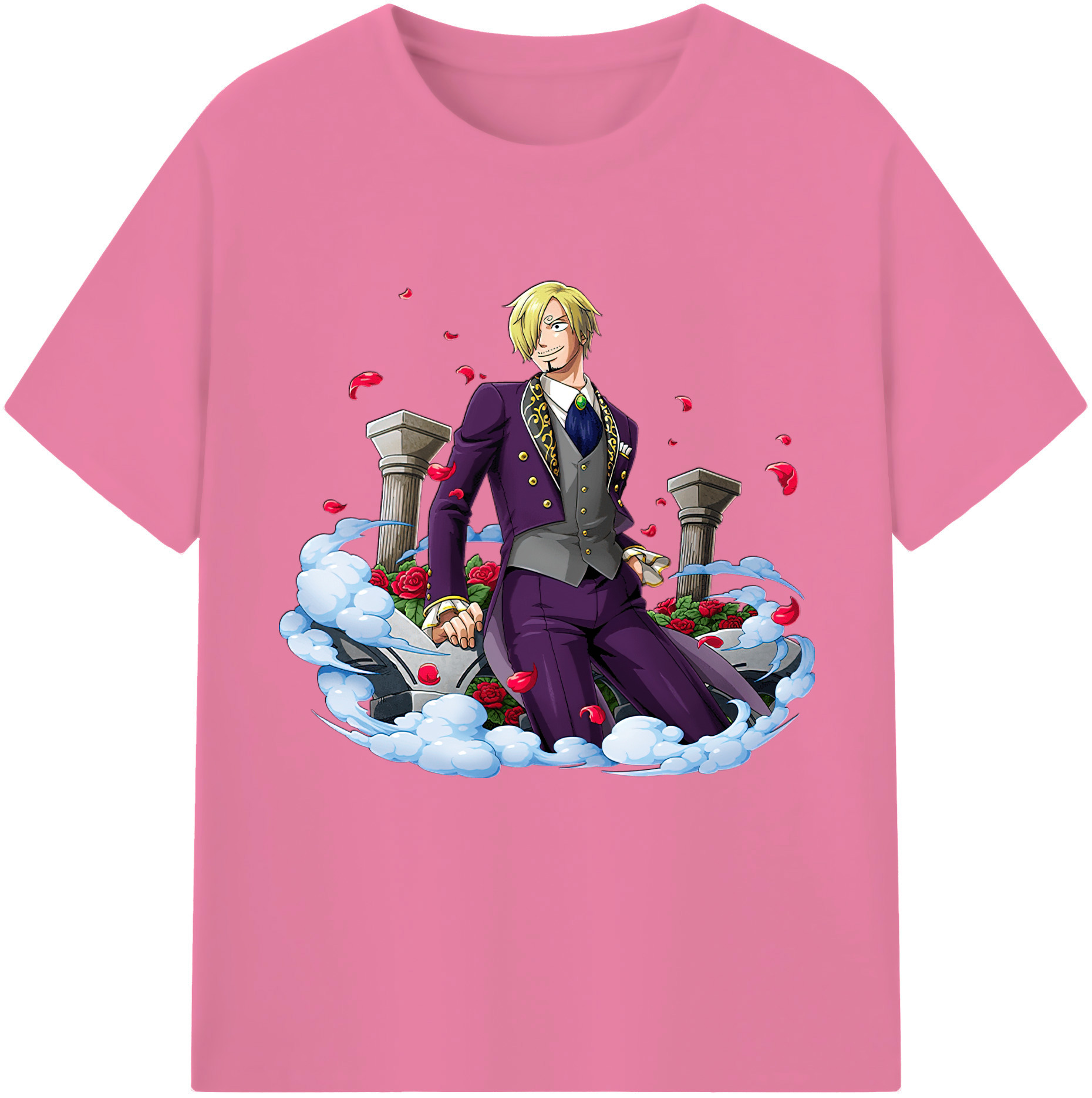 ワンピース サンジ ONE PIECE Sanji 綿100％半袖Tシャツ（フロントプリント）